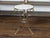 Metal Midcentury Italian Maison Jansen Style Steel and Brass Table with Marble Top For Sale - Image 7 of 11