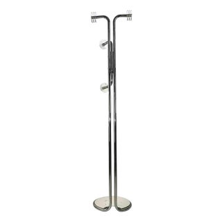 Vintage Coatstand in Chromed Metal and Plastic, Italy, 1970s For Sale