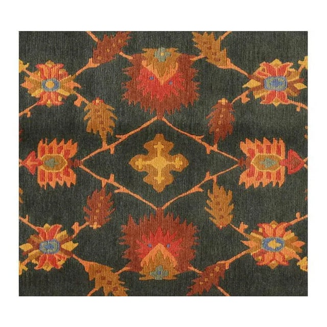 1990s Handwoven Tibetan Area Rug 5'9" X 8'11" For Sale - Image 5 of 6