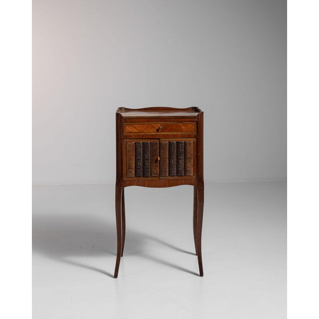 19th Century France Rich Walnut Brown Carved Walnut Side Cabinet For Sale - Image 4 of 10