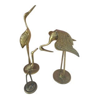 Set of Brass Cranes For Sale