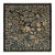 Rug & Kilim’s Chinese Pictorial Square Rug in Dark Gray and Black For Sale