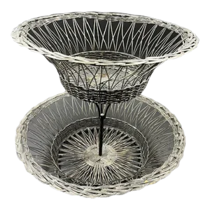 Vintage Double Tier French Wire Basket