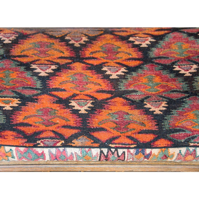 Early 20th Century Danish Bench with Kilim Upholstered Cushion For Sale - Image 11 of 14
