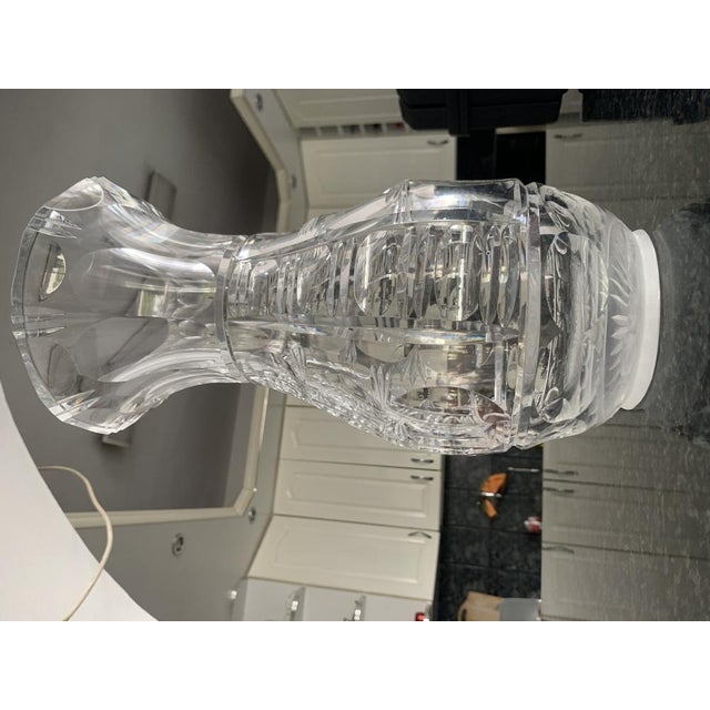 Large Crystal Vase, 1970s For Sale - Image 9 of 18
