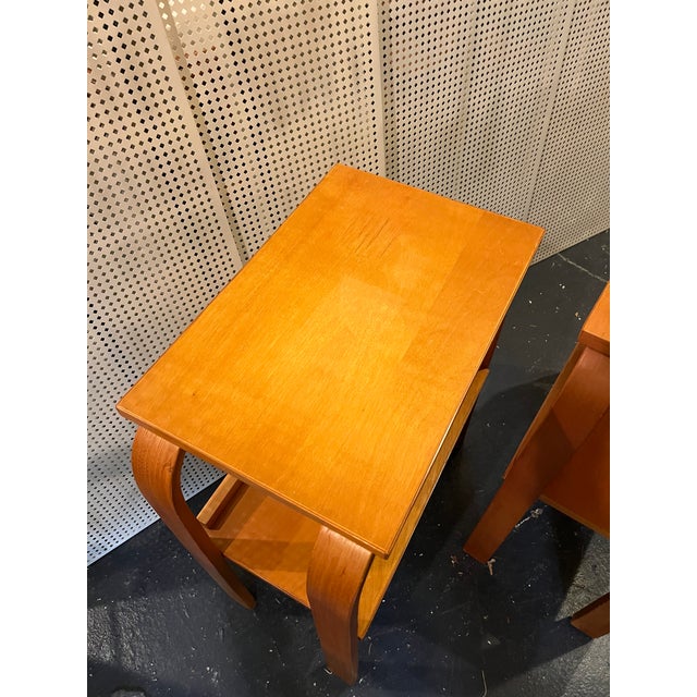 1960s 1960s Pair of Solid Wood Heywood Wakefield-Style Side Tables For Sale - Image 5 of 6