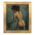 Mid-20th Century Oil on Board Painting of Profile of Woman, Dated 1965 For Sale