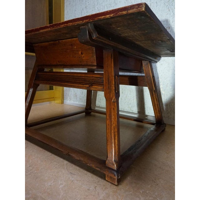 Antique Rustic European Bankers Table, 1800s For Sale - Image 4 of 18