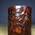 Vintage Chinese Bamboo Carved "Lotus & Crab" Brush Pot - 480g For Sale In Los Angeles - Image 6 of 9