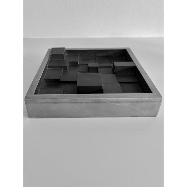 Gray Brutalist Geometric Relief Sculpture by Max Seidenfaden for SDS, 1970s For Sale - Image 8 of 9