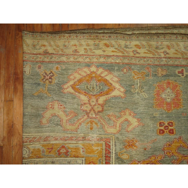 Yellow Antique Turkish Ghiordes Carpet - 12'6" x 21'2" For Sale In New York - Image 6 of 6