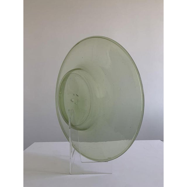 Glass Mid-Century Modern Murano Green Blown Glass Bowl, Venezia, 1960s For Sale - Image 7 of 18