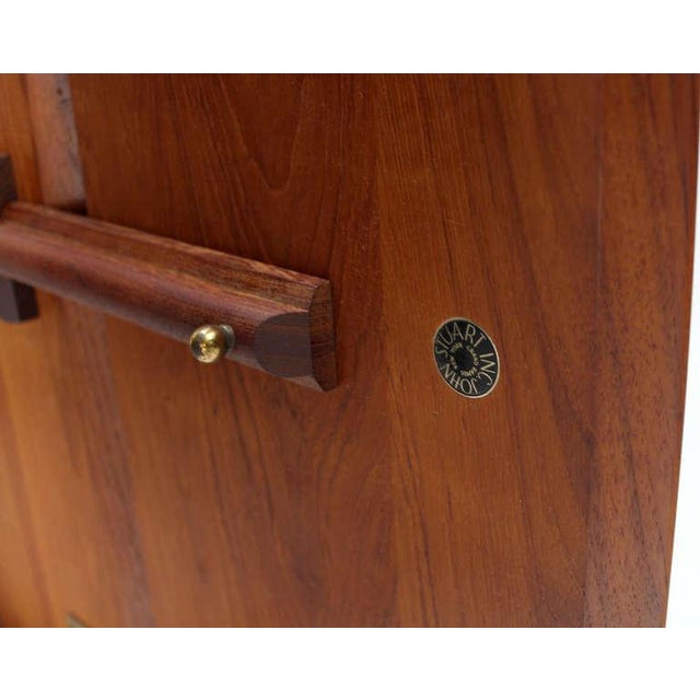 Mid 20th Century Danish Mid Century Modern Square Solid Teak Drop Leaf Coffee Side Table MINT! For Sale - Image 5 of 10