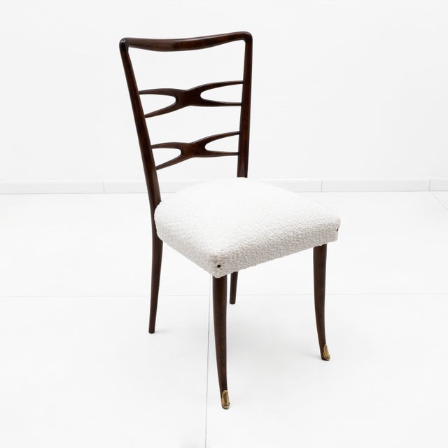 1940s Mid-Century Dinning Chairs attributed to Guglielmo Ulrich, 1940s, Set of 4 For Sale - Image 5 of 10