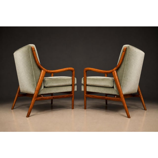 Pair of Sculptural Armchairs by Giuseppe Scapinelli in Caviúna Wood & Mohair, Brazil, 1950s For Sale - Image 17 of 18