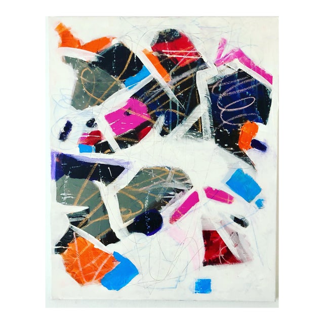 Contemporary Modern Artwork “Le Fete”by Cassandra Auker, Mixed Media on Stretched Canvas For Sale