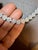 Floret Pave Set 30 Ct Diamond , Vs1, E Color, Cluster Necklace in Platinum, 15" For Sale In New York - Image 6 of 8