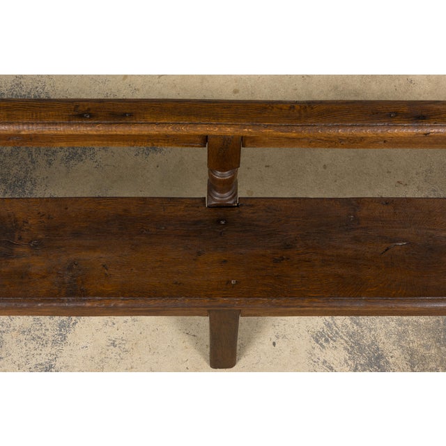Mid 19th Century Mid 19th Century French Provincial Oak Hall Bench For Sale - Image 5 of 18