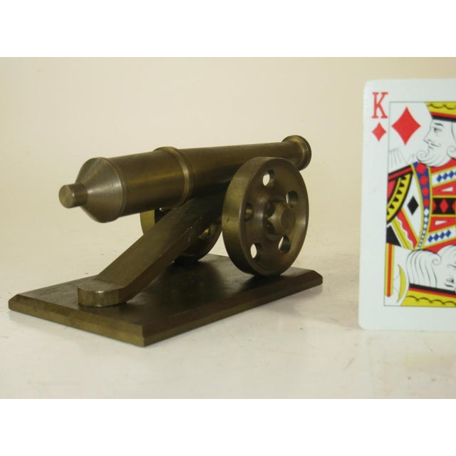 Cannon Toy 1940's Heavy Brass Mid-Century Modern Style WWI, WWII For Sale - Image 4 of 12