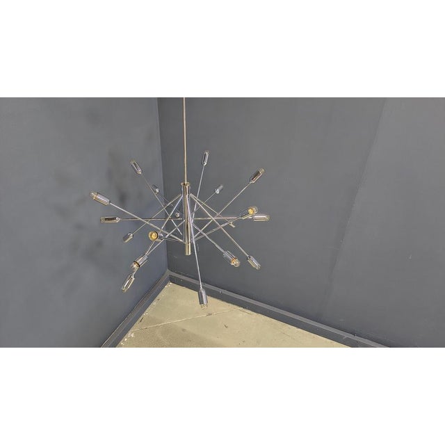 Vintage Sputnik Chrome Chandelier, 1970s For Sale - Image 6 of 18