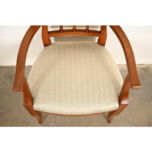 Brown Kindel Furniture Regency Solid Cherry Wood Klismos Dining Chairs, Set of Five For Sale - Image 8 of 15