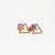 Metal 1.5cts Pink Sapphire Stud Earrings With Natural Diamonds Accents: Solid 14k Gold, A Pair For Sale - Image 7 of 9
