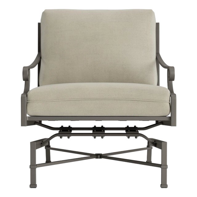 Brown Jordan Venetian Motion Lounge Chair, Mica frame with Fusion Meadow fabric For Sale