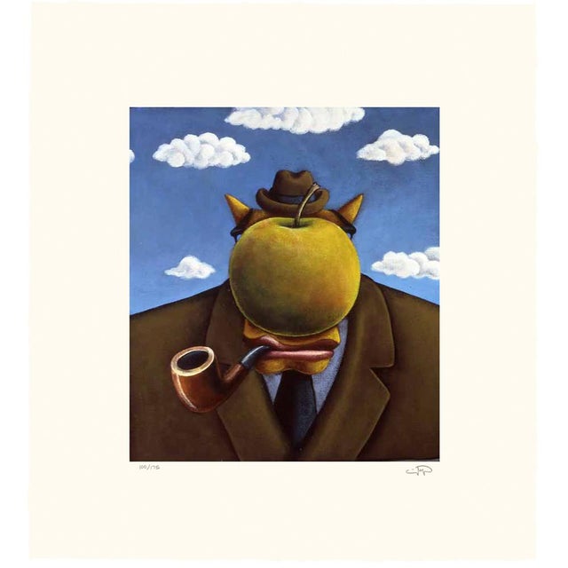 Impressionist Markus Pierson "Art History Coyote Portraits of Magritte and Dali" 2 on Canvas For Sale - Image 3 of 6