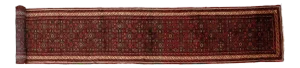 1970s Vintage Persian Injelas Runner Rug - 2′6″ × 16′5″
