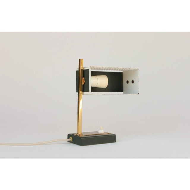 Mid-Century Modern Desk Lamp in Perforated Metal, 1950s For Sale - Image 3 of 16