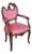 Vintage French Provincial Tufted Pink Velvet Heart Chair ~ Hollywood Regency For Sale