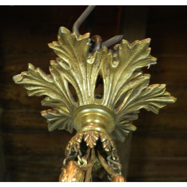 French Three Arm Ceiling Light, 1930s For Sale - Image 6 of 12