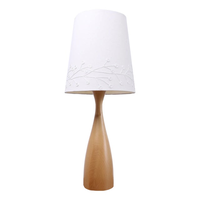 Birch Wood Table Lamp from Ikea, 1990s For Sale