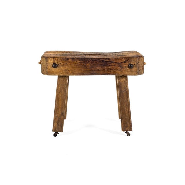 Georgian Elm Butchers Block For Sale - Image 3 of 16
