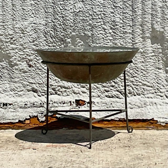 Gray Vintage Patinated Collectors Drum Table For Sale - Image 8 of 13