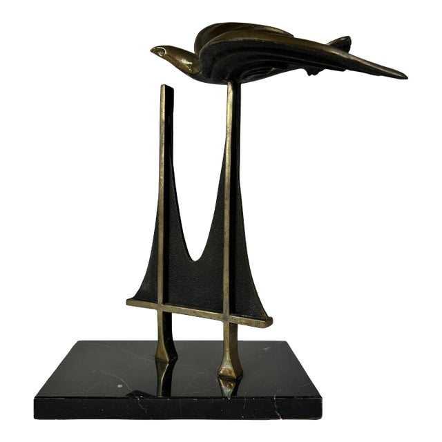 1980s Brass and Marble Sculpture of the Golden Gate Bridge - Signed Mk Shannon For Sale