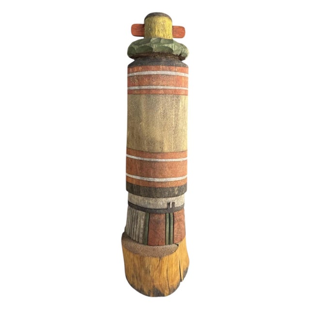 Traditional Vintage Hopi Corn Kachina Circa 1980s Signed For Sale - Image 3 of 6