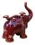 Contemporary Purple & Red Ceramic Elephant Figure For Sale - Image 3 of 5