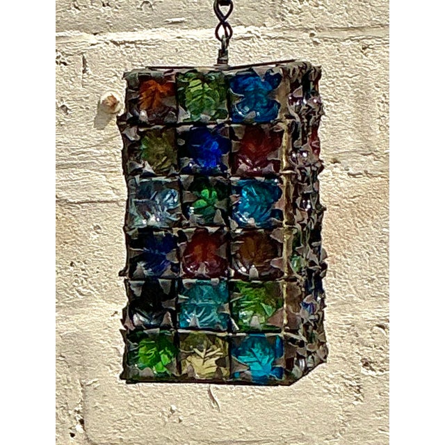 Mid-Century Modern Vintage Mid 20th Century Brutalist Hanging Pendant After Felipe Delfinger for Feders For Sale - Image 3 of 9