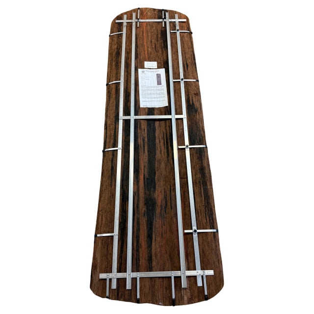 Contemporary Aboriginal Art on Bark by Gunybi Ganambarr Provenance For Sale - Image 4 of 17