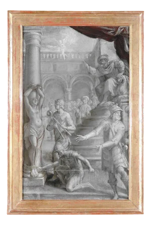 Cesare Pronti, Martyrdom of Saint Agatha, 17th Century, Oil on Canvas, Framed