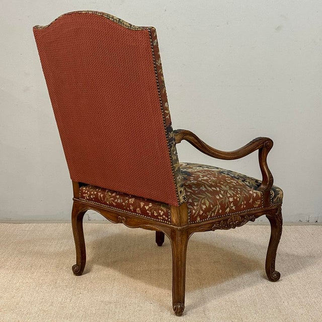 19th Century French Louis XV Style Cluny Tapestry Armchair For Sale - Image 15 of 18