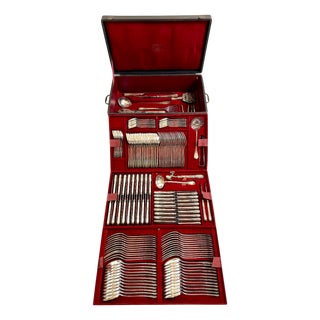 Prestige Flatware Service with Marly Pattern for 18 from Christofle, 1897, Set of 154 For Sale