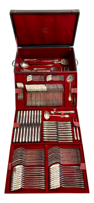 Prestige Flatware Service with Marly Pattern for 18 from Christofle, 1897, Set of 154