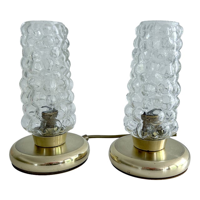Vintage Space Age Bubble Table Lamps, 1970s, Set of 2 For Sale