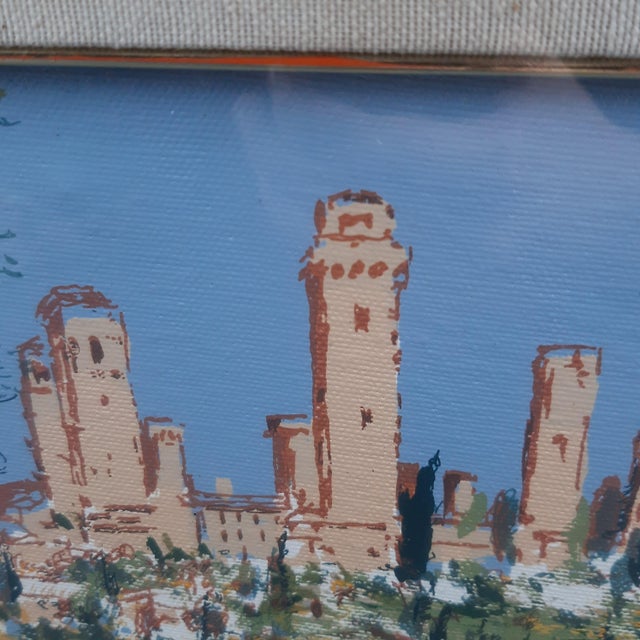 Paint Michele Cascella, Landscape, Silkscreen and Lithograph on Canvas, 1970s For Sale - Image 7 of 17