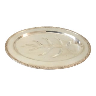 Vintage 1950s Trent Silver on Copper Meat Platter #4004 For Sale