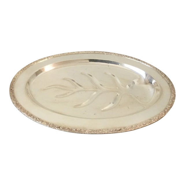 Vintage 1950s Trent Silver on Copper Meat Platter #4004 For Sale