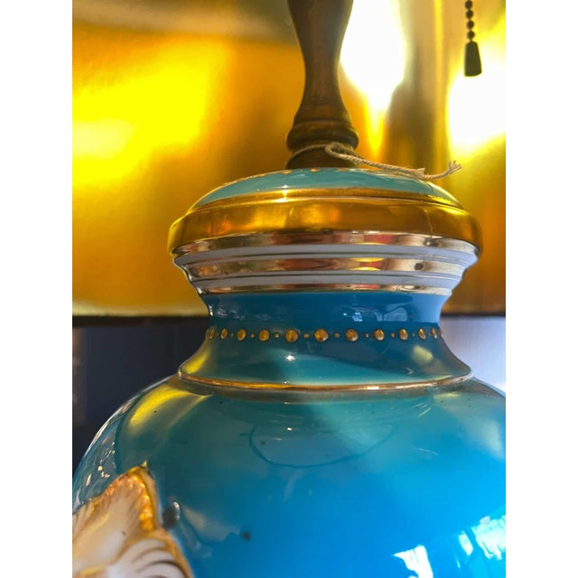 Antique French Sèvres Table Lamp For Sale - Image 9 of 12