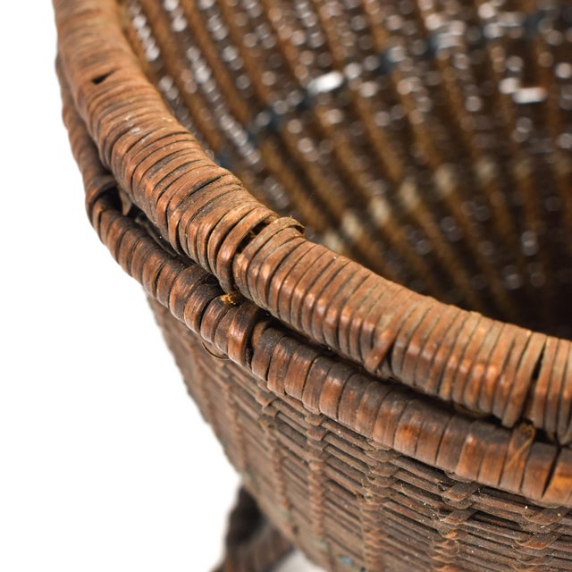 Textile Mid 20th Century Kuba Basket For Sale - Image 7 of 8